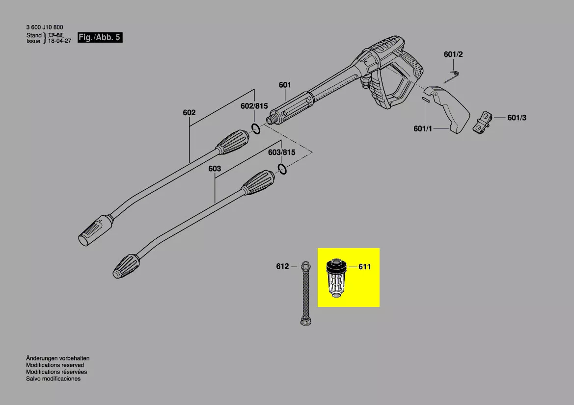 Filtre nettoyeur haute-pression Bosch réf. F 016 L73 351